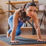 a woman doing workout